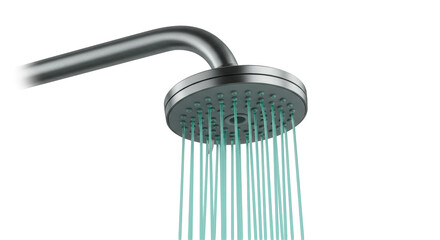 Isolated Shower Head with Water