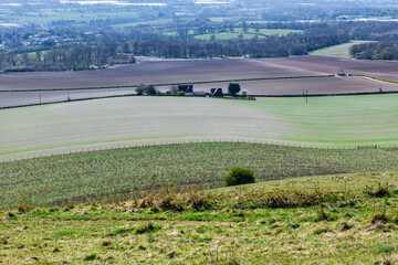 Countryside around Hollingbourne near Maidstone in Kent, England