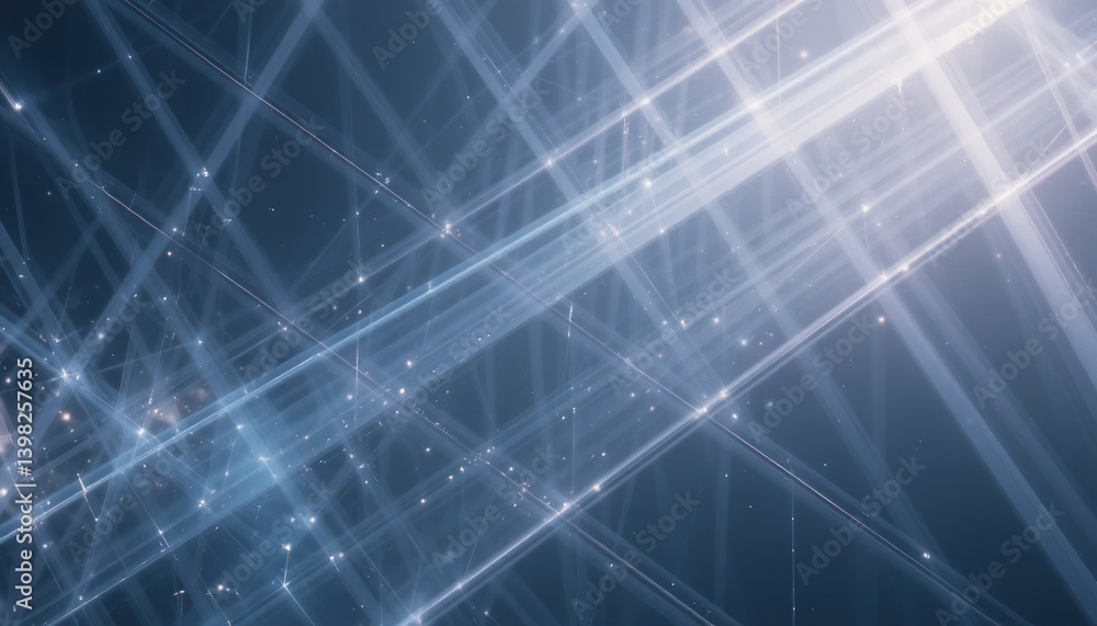 Poster dynamic light rays cutting through a dark space abstract digital scene high-tech environment creativ