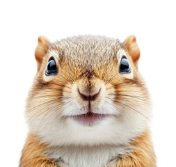 Obraz premium Curious squirrel portrait wildlife habitat animal natural playful expression. Isolated on transparent background, png.