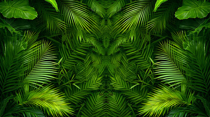 Intricate Tropical Plants Pattern Background