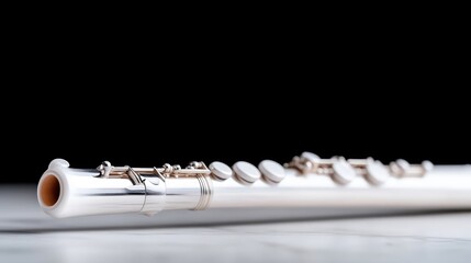 Elegant White Flute on Marble