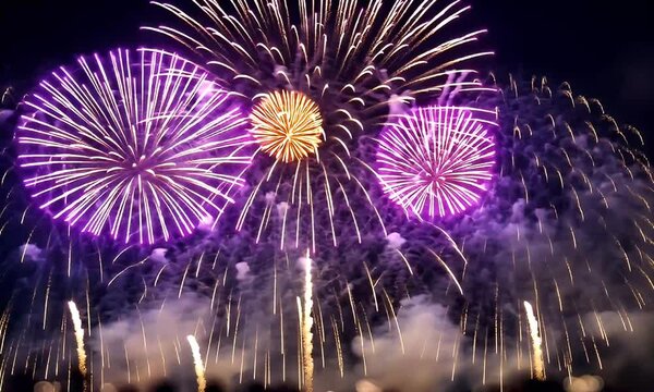 Night sky fireworks display (5)