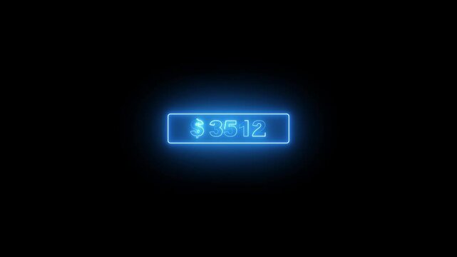 7K dollar counter animation. 7K counting animation. Counting money and digits increasing. Motion graphic. Counting Numbers from 0 to 7,000 on a transparent background with alpha channel