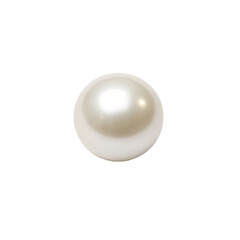 Single luminous pearl elegant gemstone jewelry isolated on transparent background for luxury design