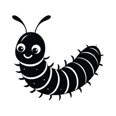 Cute Caterpillar on White Background