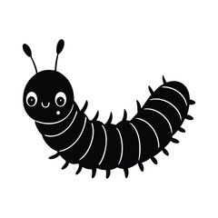 Cute Caterpillar on White Background