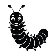 Cute Caterpillar on White Background
