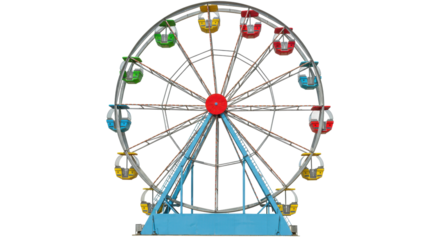 Isolated Colorful Ferris Wheel