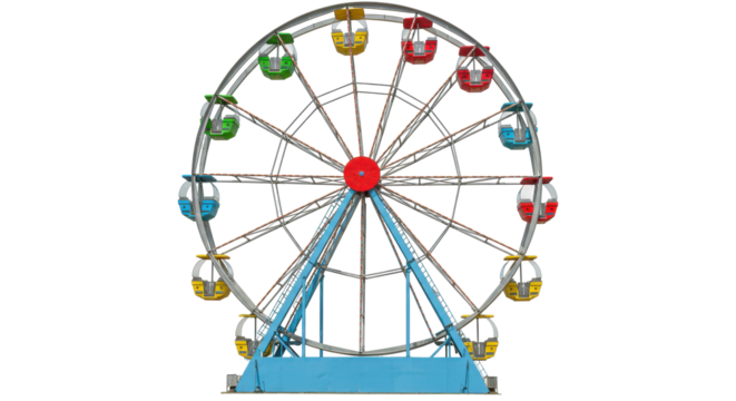 Isolated Colorful Ferris Wheel