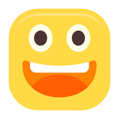 Fototapeta premium Beaming Face with Smiling Flat Icon