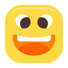 Grinning Squinting Face Flat Icon