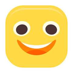 Slightly Smiling Face Flat Icon