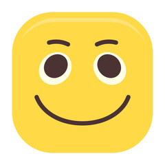 Smiling Face Flat Icon