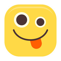 Zany Face Flat Icon