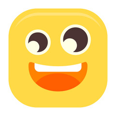 Face with Rolling Eyes Flat Icon