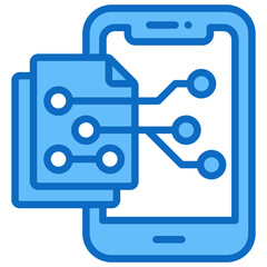 Digital Transformation Icon Business Opportunity and Planning Management Blue Fill Design Vector Concept