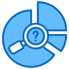 Segmentation Analysis and Research Icon Business Opportunity and Planning Management Blue Fill Design Vector Concept