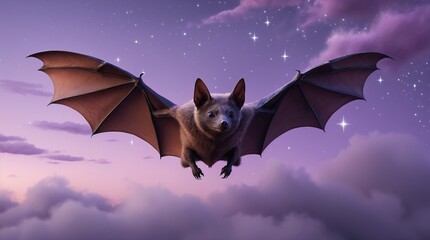 Bat Flying at Dusk