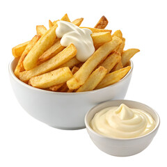 french fries on a transparent background