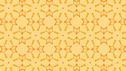 Bright and elegant mandala pattern with floral details in yellow tones, perfect for digital art and design projects