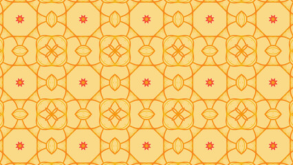 Bright and elegant mandala pattern with floral details in yellow tones, perfect for digital art and design projects