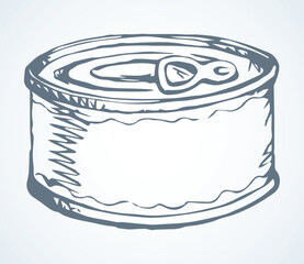 Fish Can. Vector drawing icon