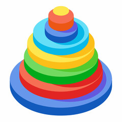 pyramid made of colorful pyramid