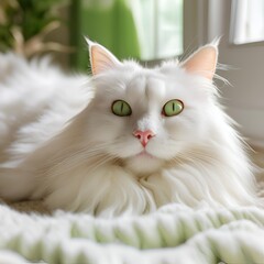 cat white background 