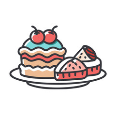 dessert icon, dessert vector illustration-simple illustration of dessert, perfect for dessert logos and icons