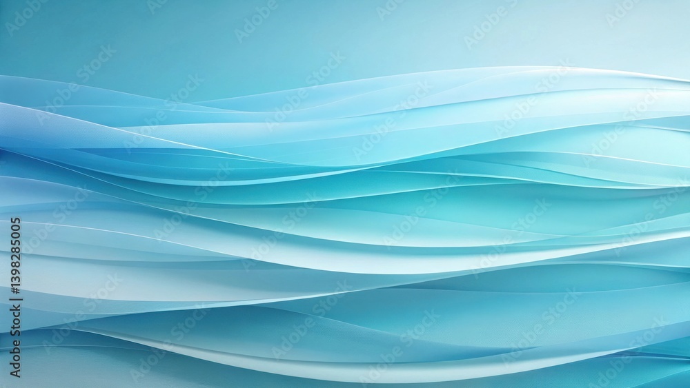 Poster abstract blue wave layers subtle curves and gentle undulations in a serene aquatic theme