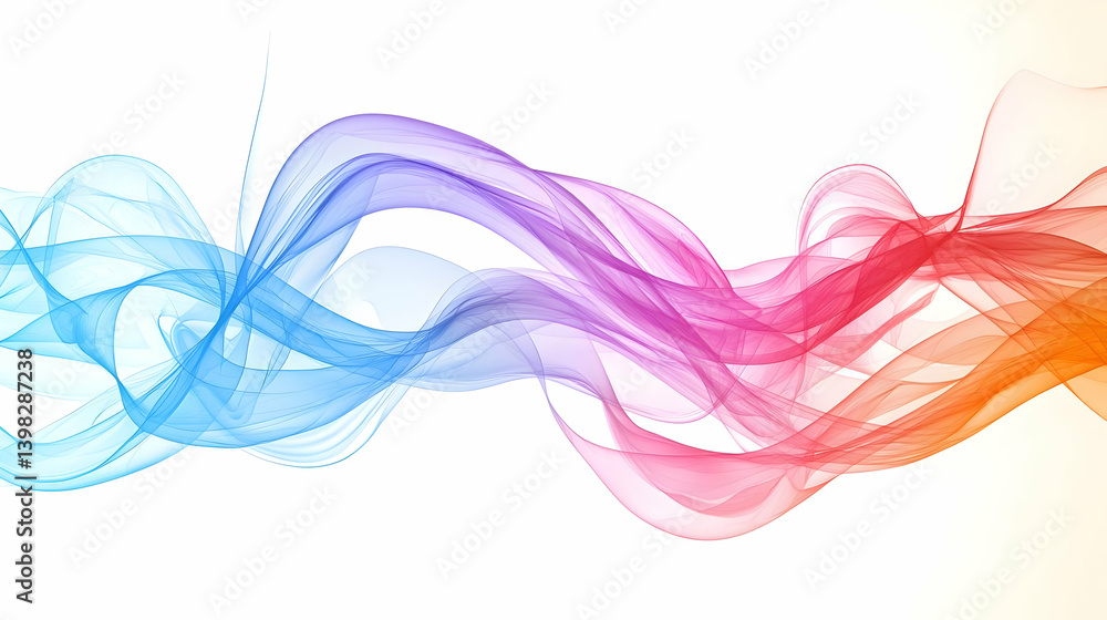 Poster abstract colorful flowing lines design