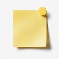 yellow sticky note with push pin