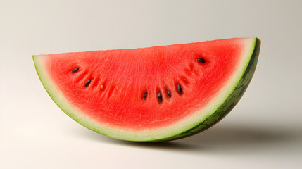 un fondo liso con espacio de copia con una rebanada de sandia deliciosa y jugosa fresca lista para comer dulce refrigerio saludable y apetitoso