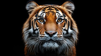 Majestic Tiger Portrait: A Striking Close-Up