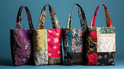 Vibrant Patchwork Tote Bags: A Collection of Unique and Colorful Handbags