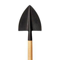 Using a shovel tool for garden preparation outdoor landscape close-up natural setting gardening concept