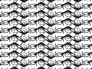 Fototapeta premium Black and white wave design pattern, characterized by smooth curves and a repetitive, flowing motif.