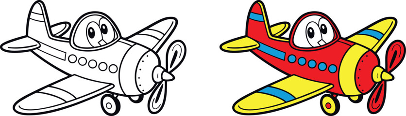 Cute Airplane Kid Icons for Designers

