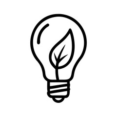 Eco light bulb icon