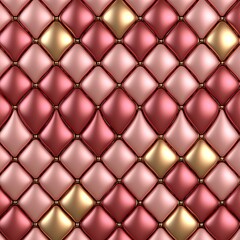Obraz premium Luxurious Rose Gold Champagne Diamond Patterned Upholstery Texture