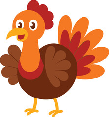 Happy Turkey illustration cartoon vector