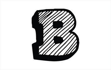 Creative Letter B Typography Vector Template. Elegant Letter B logo