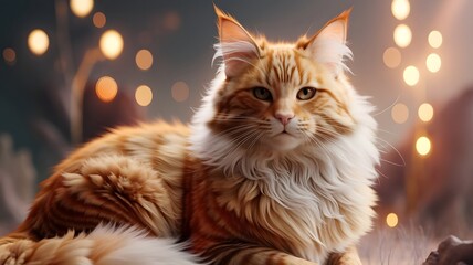 cat on the floor , Generative AI