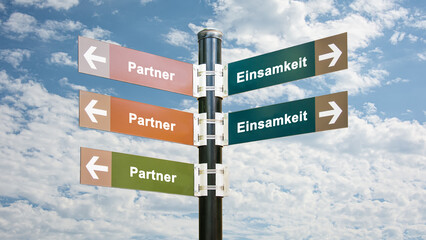 Signposts the direct way to partner versus loneliness