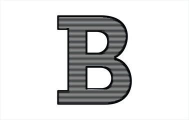 Creative Letter B Typography Vector Template. Elegant Letter B logo