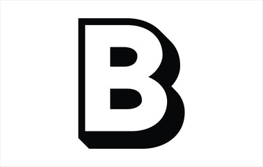 Creative Letter B Typography Vector Template. Elegant Letter B logo