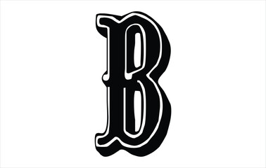 Creative Letter B Typography Vector Template. Elegant Letter B logo