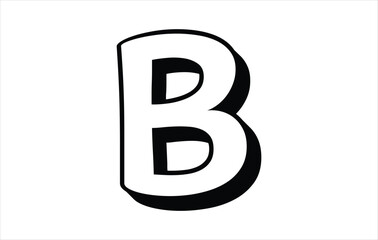 Creative Letter B Typography Vector Template. Elegant Letter B logo