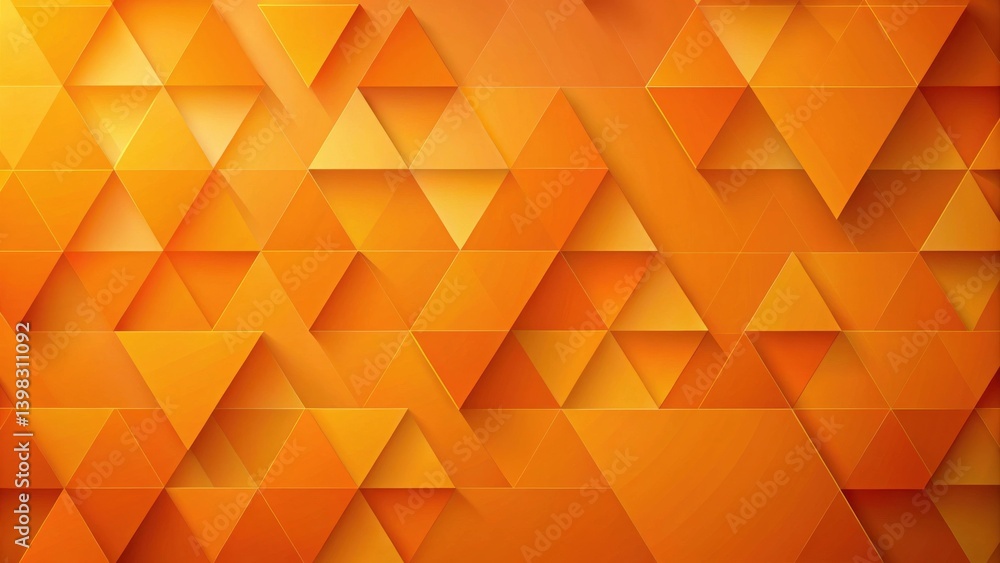 Fototapete Abstract Orange Triangular Pattern Background Geometric Design with Warm Hues and Subtle Depth